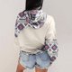 thumbnail image 4 of Sudadera con estampado geométrico para mujer Costura con capucha Impreso Tops sueltos Blusa Pompotops  gfhjh12741, 4 of 6