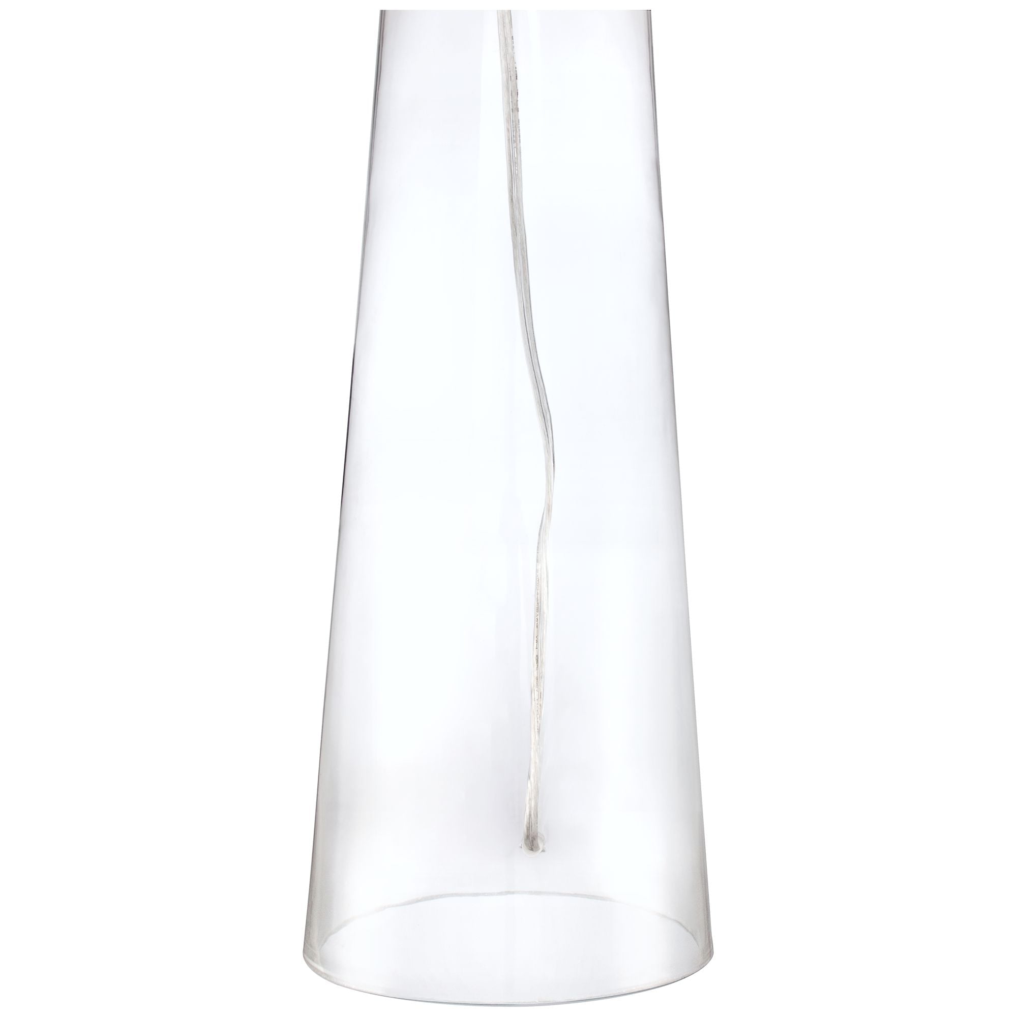 360 Lighting Marcus 30" Tall Tapered Column Large Modern Coastal End Table Lamp Clear Glass Single White Shade Living Room Bedroom