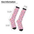 thumbnail image 2 of Naloa pink Holiday Joy Knee Socks, High Socks Long Stretchy Sock Women Knee High Stocking, Long Socks for Women, 2 of 6