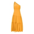 thumbnail image 1 of Ketyyh-chn99 Robes pour Femmes Grande Taille Robe d'Été Robe Extensible Robe Droite Unie pour Vacances Robe à Enfiler Robe de Plage Jaune, TG, 1 of 3