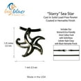 thumbnail image 5 of "Starry" Starfish Ocean Theme Sea LIfe Pewter Pendant Necklace Hematite Finish, 5 of 5