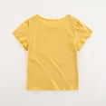 thumbnail image 3 of Tiijoy Little Girls Cotton Short Sleeve T-Shirt Casual Solid Plain Tee Shirt, Sizes 1-6, 3 of 6