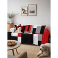 thumbnail image 6 of Red Black Grey Geometric Couch Cover for 2 Cushion Couch, Modern Abstract Art Luxury Washable Love Seat Sofa Covers Slipcover, Throw Sofa Covers for Pets, Furniture Protector 71"x102", 6 of 9