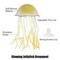 thumbnail image 3 of Unique Bargains Aquarium Jellyfish Glow Decor Fish Tank Fluorescent Jellyfish Ornament Orange 2.6"x4.5" with Suction Cup, 3 of 6