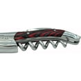 thumbnail image 3 of Laguiole En Aubrac Sommelier Waiter's Corkscrew, Samba Wood With Red Veins Handle, Wine Opener With Foil Cutter & Bottle Opener, Stainless Steel Shiny Bolsters, 3 of 5