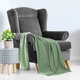 thumbnail image 4 of Americanflat Chenille Throw Blanket in Sage Green - Breathable Polyester with Decorative Fringe - Wrinkle and Fade Resistant - 50" x 60", 4 of 4