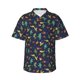 thumbnail image 1 of Fotbe Shells and Seaweed Camisa Hawaiana para Hombre Unisex – Camisa Casual de Verano con Botones de Manga Corta de Algodón y Lino,Small, 1 of 7