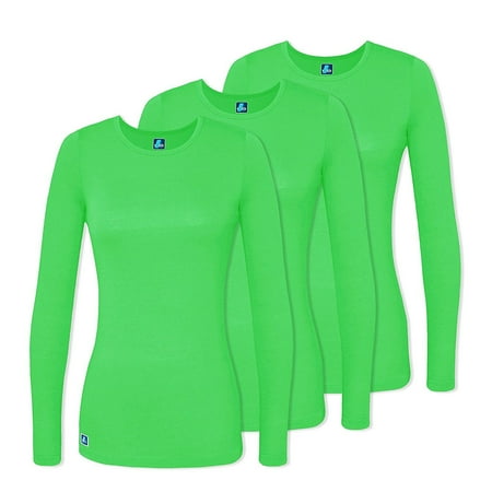 

Adar Underscrubs for Women 3 Pack - Long Sleeve Underscrub Comfort Tee