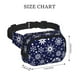 thumbnail image 4 of Fotbe Snowflakes2 Cangurera Cuadrada con Estampado de Doble Capa, Bolsa de Cintura Ajustable Mini para Hombres y Mujeres, 4 of 9