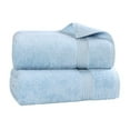 thumbnail image 3 of Superior Egyptian Cotton Absorbent Light Blue Bath Sheet Set of 2, 3 of 15