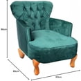 thumbnail image 2 of Sillón Capitone Individual Retro Vintage 100% Artesanal Madera Pino Artesanía Nacional (Tulipan Luxory), 2 of 2