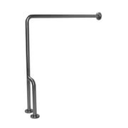 Ponte Giulio G55JCR38 90 degree Floor to Wall 30 x 33 in. Stainless Steel Grab Bar with Outrigger - Right