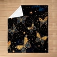 thumbnail image 2 of Kids Black Butterfly Fuzzy Blanket Twin 60"x80" Cute Cartoon Animal Flannel Fleece Throw Blanket Glitter Boys Girls All Season Bed Blanket Beautiful Butterfly Teens Plush Blanket Utra Soft, 2 of 6