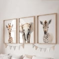 thumbnail image 5 of Juego de 3 pósteres de decoración de guardería de safari, impresiones artísticas de pared de animales de la jungla, impresiones de animales para bebés, decoración de dormitorio infantil, 5 of 5