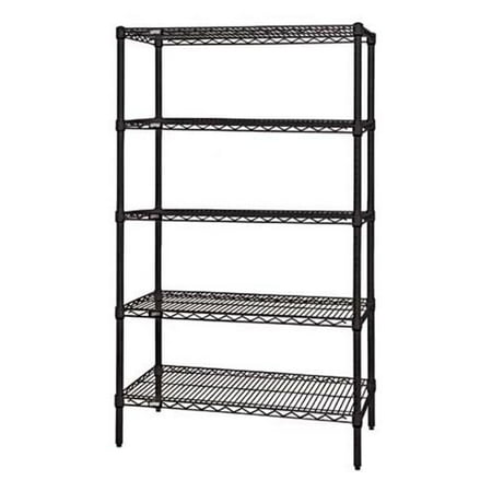 

Quantum Storage WR74-1824BK-5 Black Wire Shelving Unit - 18 x 24 x 74 in.