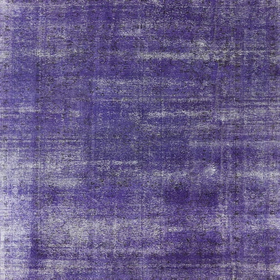 Ahgly Company Indoor Square Mid-Century Modern Purple Oriental Area Rugs, 3' Square
