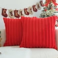 thumbnail image 1 of Fundas de almohada decorativas JOJUSIS de piel sintética roja de 45 x 45 cm, paquete de 2, 1 of 7