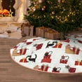thumbnail image 5 of Rateoe Cute Cat And Christmas Gift Pattern Christmas Tree Skirt with Ties , Christmas Tree Decorations, Farmhouse Christmas Decor Xmas Holiday Decorations-48", 5 of 6
