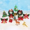 thumbnail image 3 of Feliz Navidad Cupcake Topper pastel decoración Santa Claus árbol muñeco de nieve calcetín caramelo fiesta pastel Toppers selecciones decoración de Navidad, 3 of 4