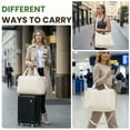 thumbnail image 6 of Duffle Bag for Travel, 37L Expendable Carry on Weekender Duffel, Lightweight Personal Item Bag - Beige, 6 of 8