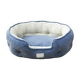 thumbnail image 2 of Vikakiooze Self Warming Cat Bed Self Heating Cat Dog Mat, Winter-Warm Thickened Cats Bed All-Season Pet Pad Soft Scallop-Shaped Elliptic Bed Cats and Dog Pet Supplies, Blue, 2 of 6
