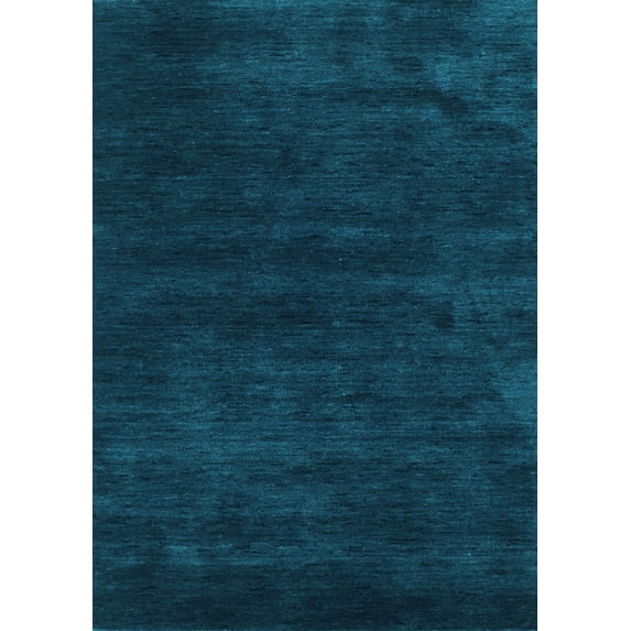Ahgly Company Indoor Rectangle Abstract Light Blue Contemporary Area Rugs, 6' x 9'
