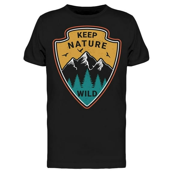 Keep Nature Wild Shield T-Shirt Men -Image by Shutterstock, Male Large