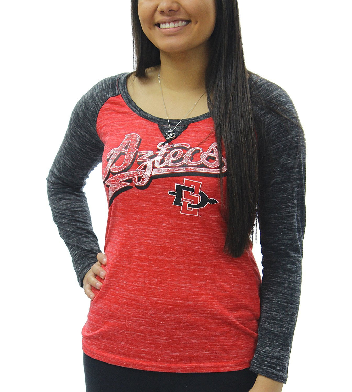 Creative Apparel Women's NCAA San Diego State Aztecs Bolt Tail Long