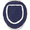 thumbnail image 5 of Home Weavers Allure Collection Toilet Lid Cover, 100% Cotton Soft Elastic Fit, Machine Washable, 18"x18", Navy, 5 of 11