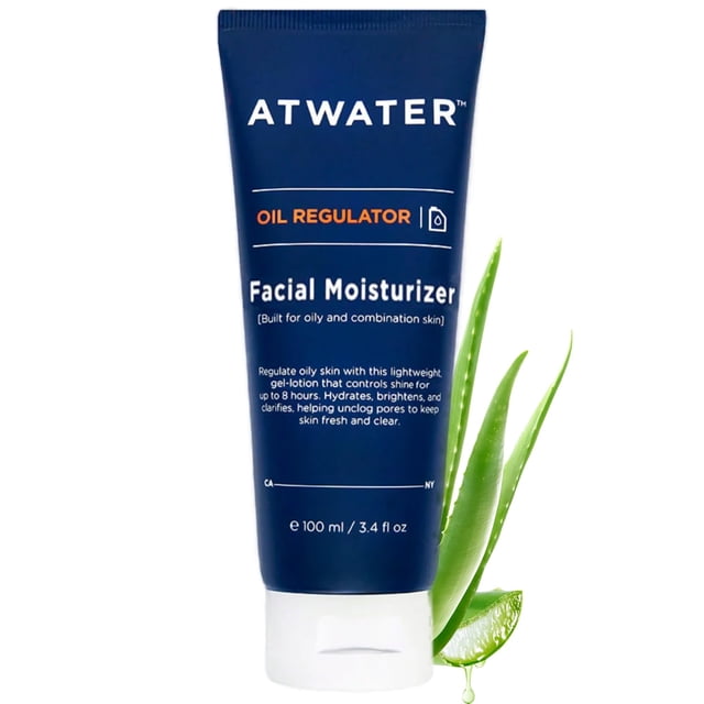 Hidratante facial ATWATER Oil Regulator para hombre, 100 ml, piel grasa