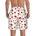 thumbnail image 3 of Naloa Red Mushroom Men's Beach Shorts, Surfing shorts, Swim trunks, Quick Dry Swim Trunks for Surfing Beach Fun - Small, 3 of 9