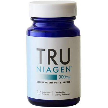 TRU NIAGEN Nicotinamide Riboside - Patented NAD Booster for Cellular Repair & Energy, 300mg Vegetarian Capsules, 300mg Per Serving, 30 Day (The Best Energy Booster)