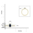 thumbnail image 6 of ANGARA Natural Blue Sapphire and Diamond Halo Split Shank Engagement Ring in 14K Yellow Gold for Women (Size-6x4mm) | September Birthstone, Anniversary, Jewelry Gift for Women | Natural Sapphire Ring, 6 of 10
