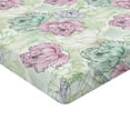 thumbnail image 4 of Ambesonne Garden Fitted Sheet, Hand-Drawn Peonies Pattern, California King, Soft Pink and Almond Green, 4 of 5