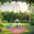 thumbnail image 4 of 2026 Upgrade Solar Cascade Hanging Bird Bath Fountain, Outdoor Hanging Bird Bath with Solar Fountain, Large Humming Birds Baths Fountains, with Solars Pump & Glass Bowl, for Outdoor, Gardens, 4 of 6