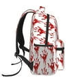 thumbnail image 4 of Haiem Red Bloody Scary Hands Printed School Backpack,Casual Travel Lightweight Backpack,Durable Comfortable Multifunctional Backpack,Laptop Backpack, 4 of 6