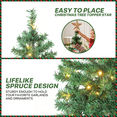 thumbnail image 6 of MoNiBloom 5Ft Christmas Tree with Pre-Lit 130 Warm White LED Light, 400 PVC Branches Artificial Christmas Tree with Plugin Charge, Green, 6 of 7