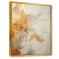 thumbnail image 2 of Designart "Abstract Split In Gold And White II" Abstract Shapes Floater Framed Canvas Art Print, 2 of 5