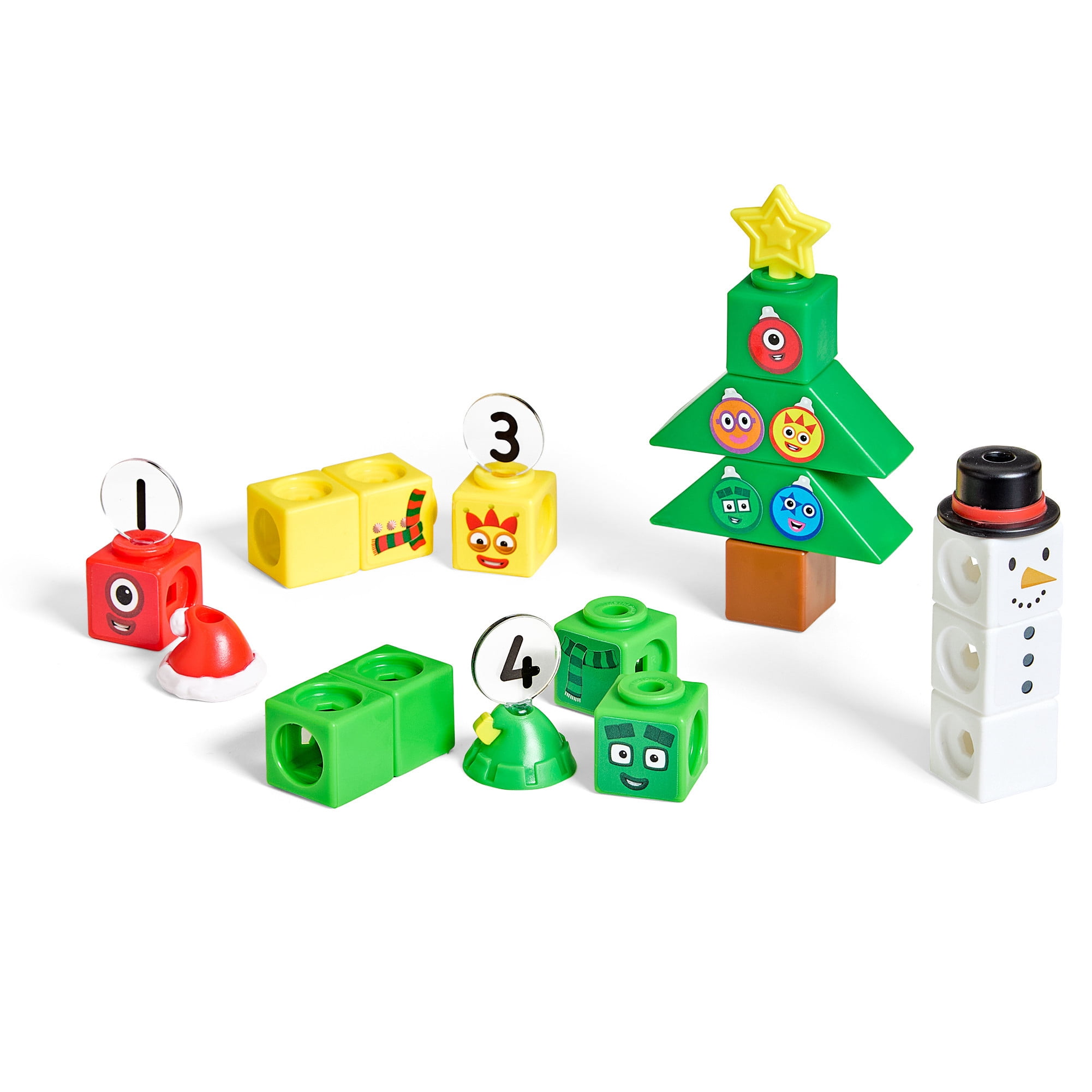 hand2mind Numberblocks MathLink Cubes Advent Calendar, 24 Days of Surprise Gifts and Themed Figures