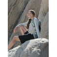 thumbnail image 5 of BALEAF Women's Sun Shirts UPF 50+ Long Sleeve Hiking Tops Lightweight Quick Dry UV Protection Outdoor Clothing Gray L, 5 of 6