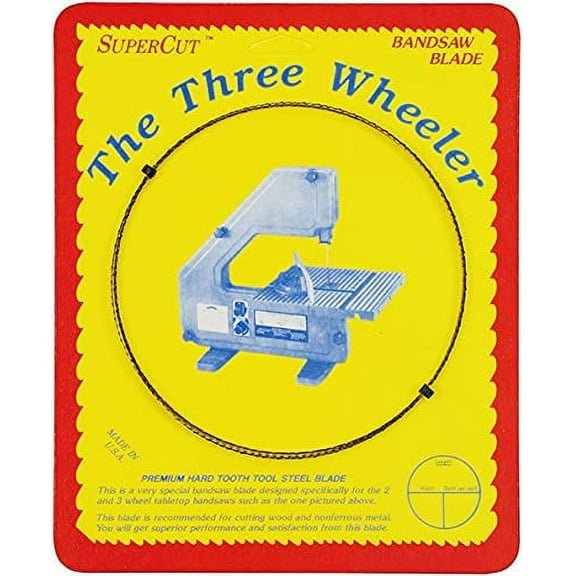 SuperCut B52.75W14R14 Three Wheeler Bandsaw Blade, 52-3/4" Long - 1/4" Width; 14 Raker Tooth; 0.014" Thickness