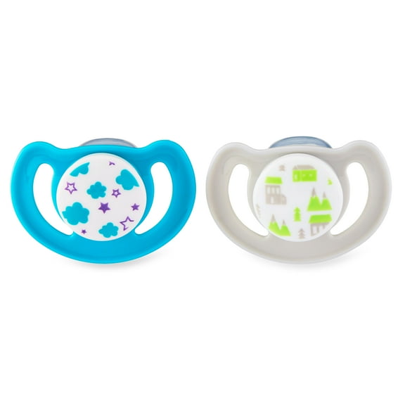 Parent's Choice Orthodontic Vent Pacifier 2 Pack, 18 Months , Unisex, Gray Teal