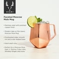 thumbnail image 3 of Viski Faceted Moscow Mule Mug, Cocktail Glasses, Home Bar, 18 oz, Copper, 3 of 7