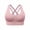 Pink, variant on CFLVAEK Criss Cross Back Sports Bras for Women High Impact Quick Dry Sports Bra Plus Size Wireless Crop Tops for Yoga Running Workout Gray M