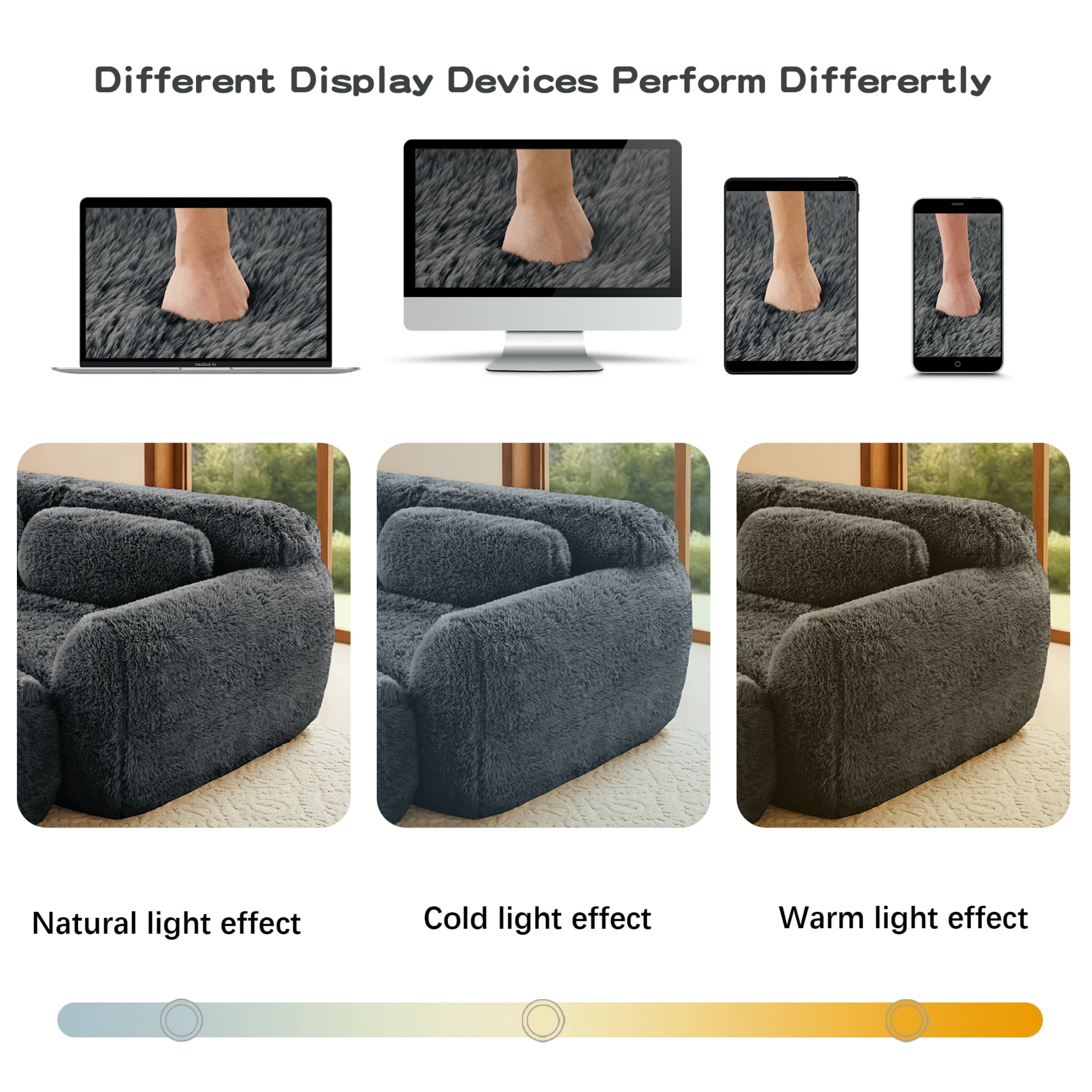 Vinform 149" Sectional Couch, U-Shaped Sofa with 2 Ottomans for Living Room, 4-Seat, Plush, Gray(No Assembly Required)