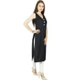 thumbnail image 2 of Bimba Women Sleeveless Rayon Tunic Kurti Straight Kurta Casual Indian Blouse, 2 of 5
