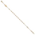 thumbnail image 2 of 14k Polished D/C Cross and Miraculous Medal .75in ext. Bracelet in 14k Yellow Gold, 2 of 3