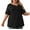 01-Black, variant on Daystry Women's Plus Size Short-Sleeve Tie Tops Tunic Wrap Sweetheart Lightweight Tee