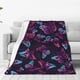 thumbnail image 1 of Balery Purple Butterfly Manta de Felpa Suave y Acogedora – Cobija de Franela Aterciopelada para Cama, Lavable y Cálida para Sofá, Mascotas, Transpirable-50"x40", 1 of 7