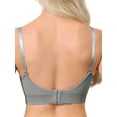 thumbnail image 3 of INSPIRE CHIC Nursing Bras for Women Breastfeeding Maternity Wireless Pregnancy V Neck Adjustable Straps Bra L Gray, 3 of 4